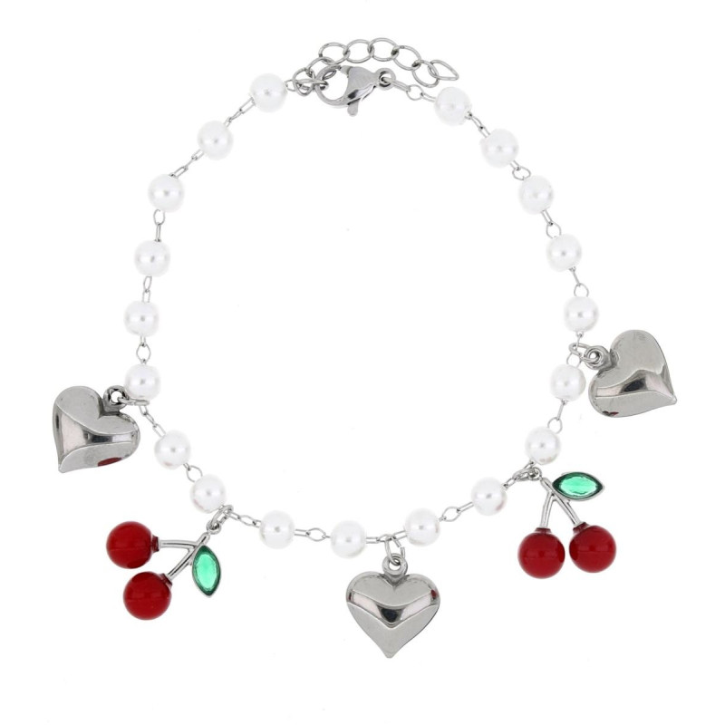 BRACCIALE "CHERRY" CM 17+2 IN ACCIAIO