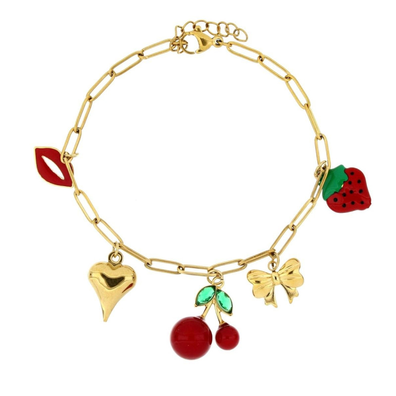 BRACCIALE "CHERRY" CM 17+2 IN ACCIAIO