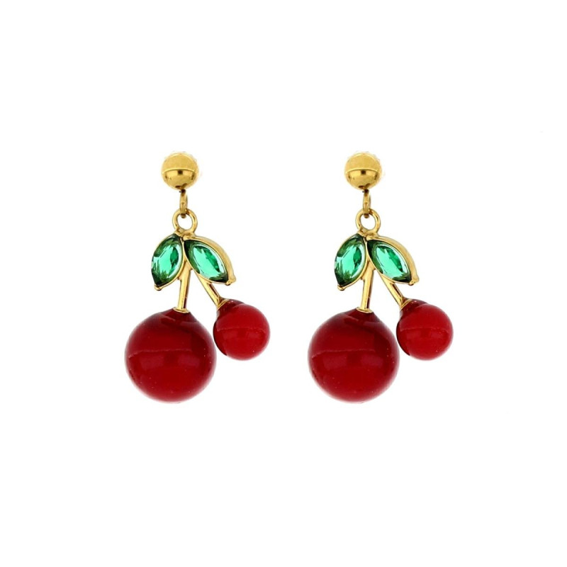 ORECCHINI CHERRY IN ACCIAIO