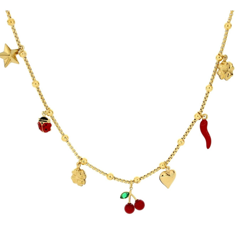 COLLANA CM 40+7 CHERRY IN ACCIAIO