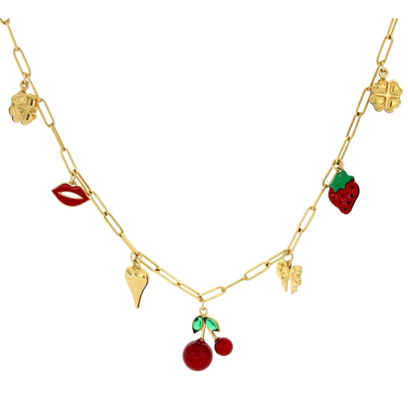 COLLANA CM 40+5 CHERRY IN ACCIAIO