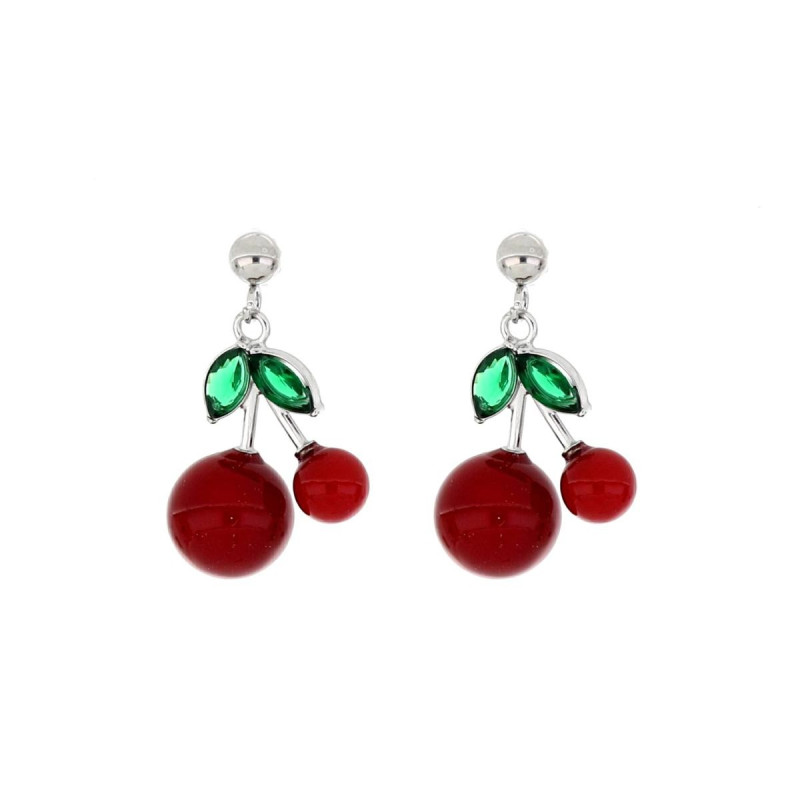 ORECCHINI CHERRY IN ACCIAIO