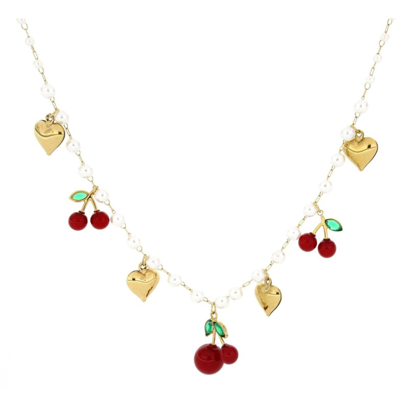 COLLANA CM 40+5 CHERRY IN ACCIAIO