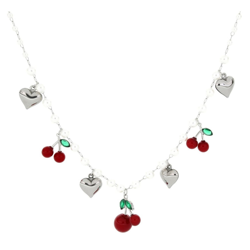 COLLANA CM 40+5 CHERRY IN ACCIAIO