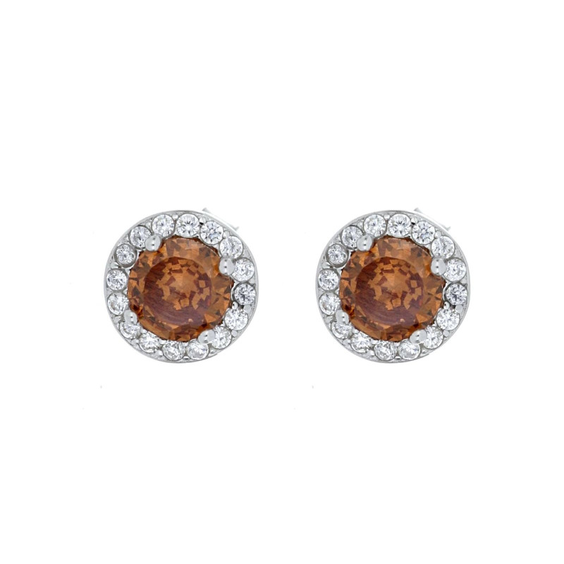 ORECCHINI DUBAI TONDO MM 7,4 IN ARGENTO 925