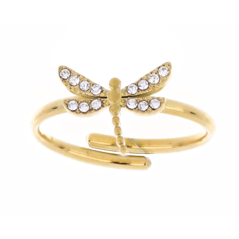 ANELLO "ADANA" LIBELLULA MM 10 IN ACCIAIO