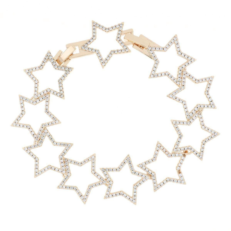 BRACCIALE "VENERE" STELLE CM 18 IN OTTONE