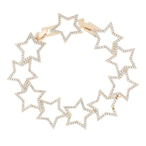 BRACCIALE "VENERE" STELLE CM 18 IN OTTONE