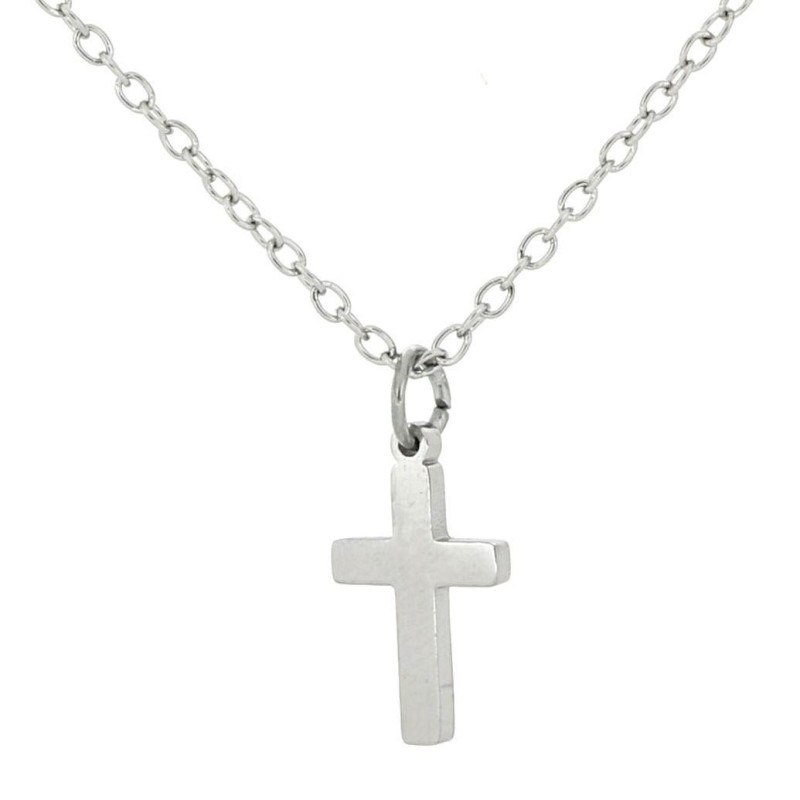 COLLANA ADANA CON CROCE IN ACCIAIO