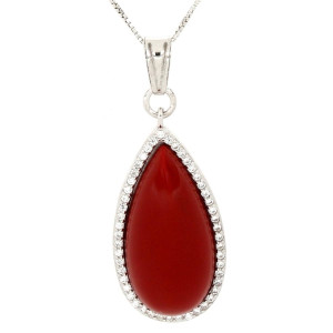 PENDENTE CORAL IN ARGENTO 925