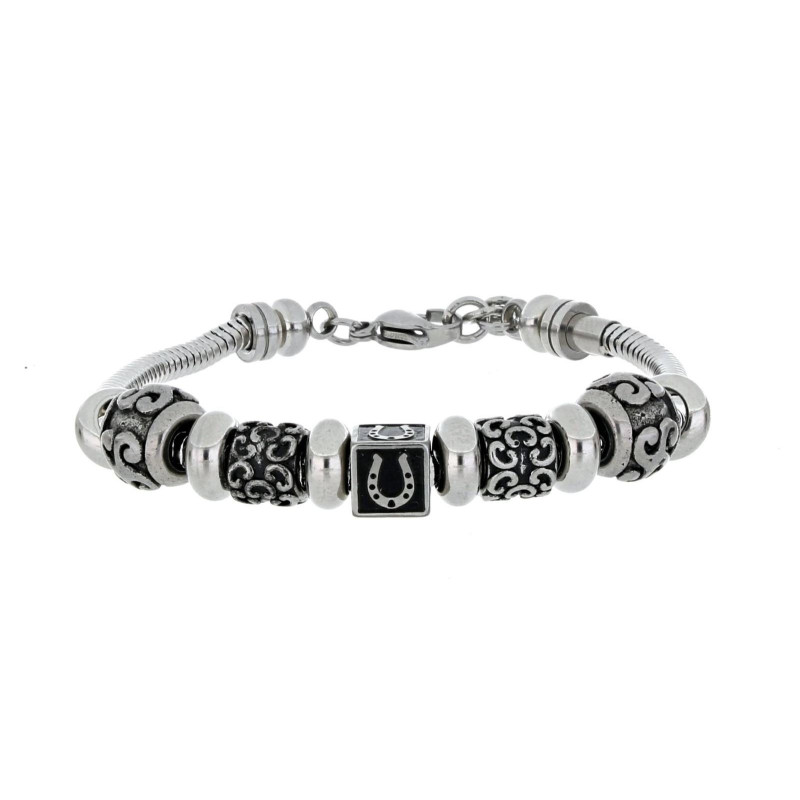 BRACCIALE "URANO" UOMO CM 18+3 IN ACCIAIO
