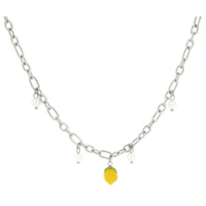 COLLANA "AMALFI" CM 40+4 IN ACCIAIO