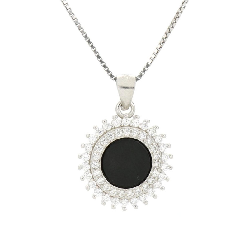 PENDENTE MISTI IN ARGENTO 925 CON ONICE NERO MM 15
