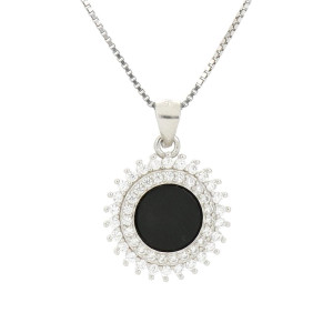 PENDENTE MISTI IN ARGENTO 925 CON ONICE NERO MM 15