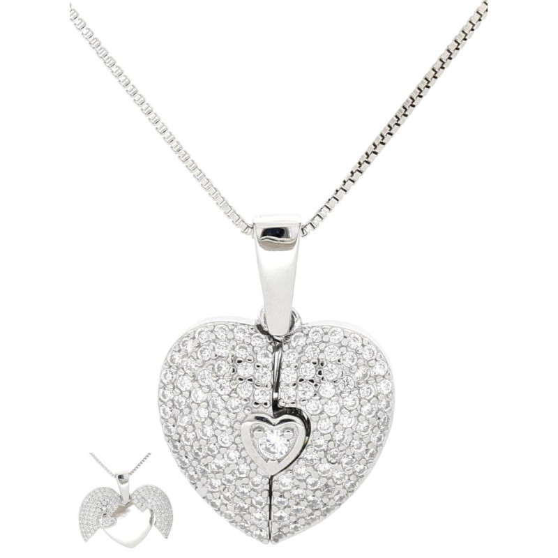 PENDENTE MISTI CON CUORE MM 20 IN ARGENTO 925