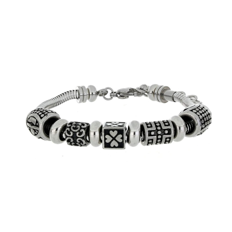 BRACCIALE "URANO" UOMO CM 18+3 IN ACCIAIO