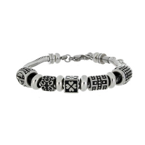 BRACCIALE "URANO" UOMO CM 18+3 IN ACCIAIO