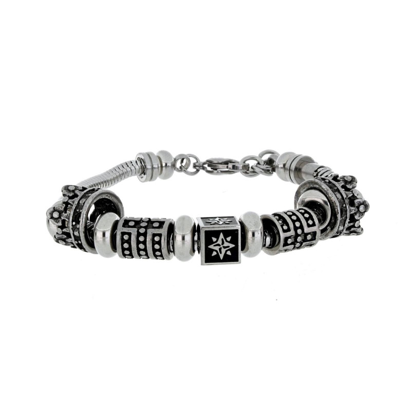 BRACCIALE "URANO" UOMO CM 18+3 IN ACCIAIO