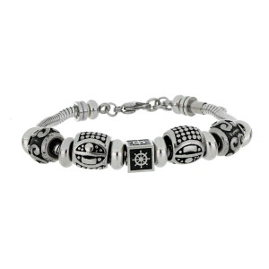 BRACCIALE "URANO" UOMO CM 18+3 IN ACCIAIO