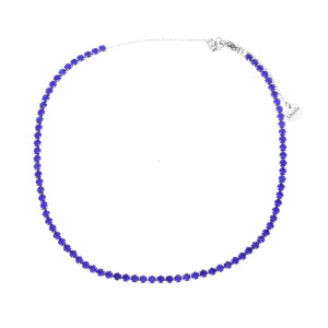 COLLANA "TENNIS" REGOLABILE A CHOKERS MM 3 E CM 31+10 IN ACCIAIO