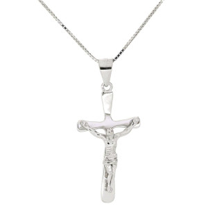 PENDENTE CROCI 27X15 MM IN ARGENTO 925