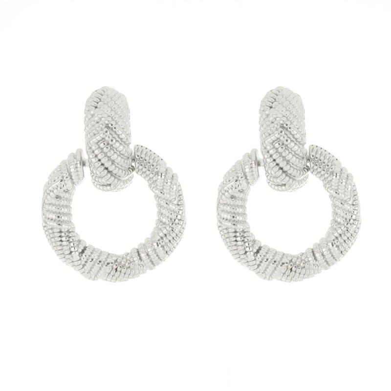 ORECCHINI CIRCE IN ACCIAIO MM 42X32