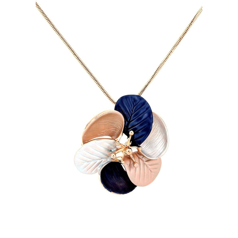 PENDENTE CM 42+5 ARMONIA MM 34 FIORE IN OTTONE