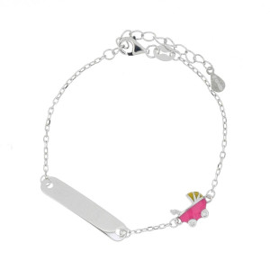 BRACCIALE BABY IN ARGENTO 925 CON TARGA E CULLA