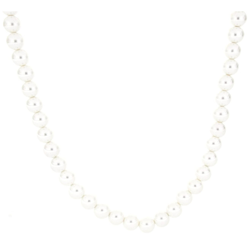 COLLANA CM 42+4 PERLA MM 6 IN ACCIAIO
