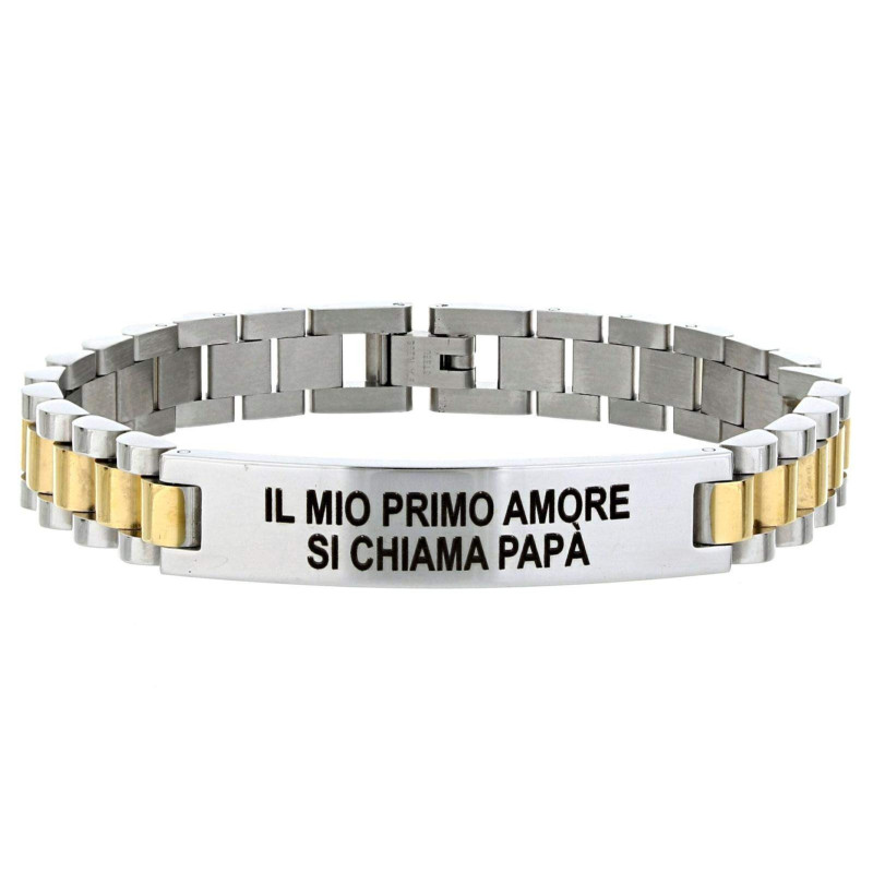 BRACCIALE CM 21 PAPA' IN ACCIAIO