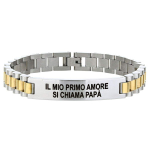 BRACCIALE CM 21 PAPA' IN ACCIAIO