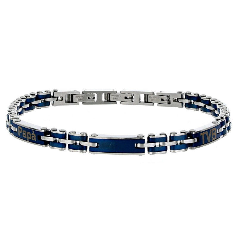 BRACCIALE CM 22 PAPA' IN ACCIAIO