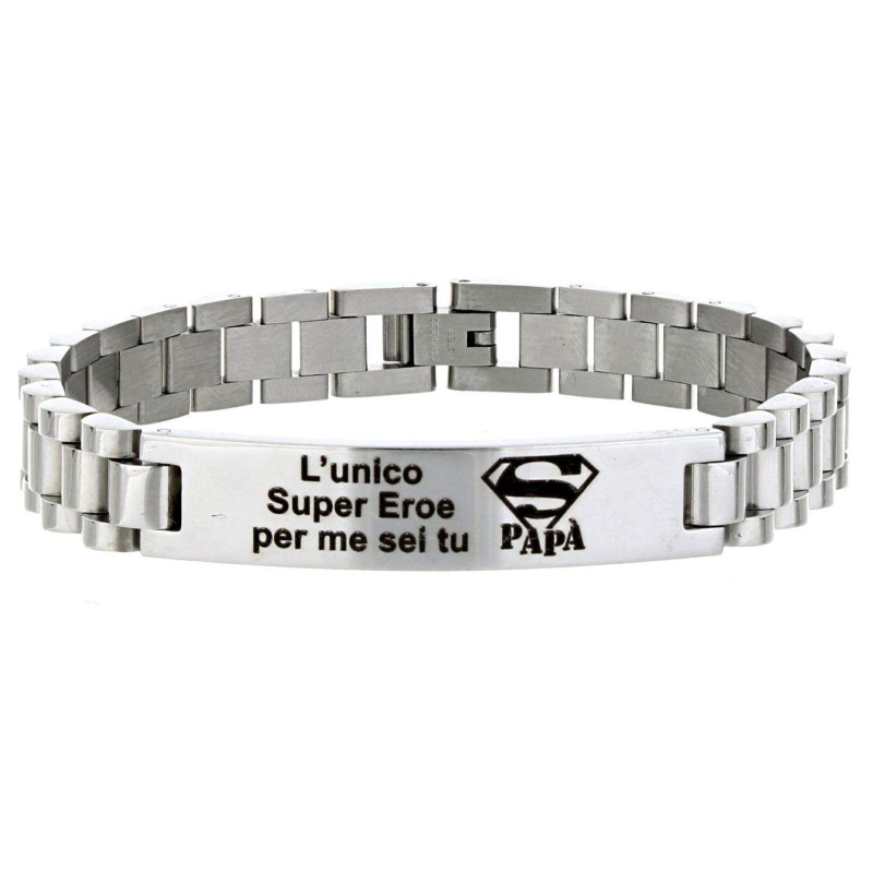 BRACCIALE CM 21 PAPA' IN ACCIAIO