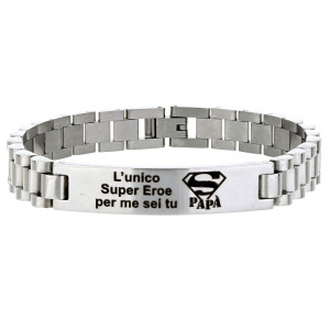 BRACCIALE CM 21 PAPA' IN ACCIAIO
