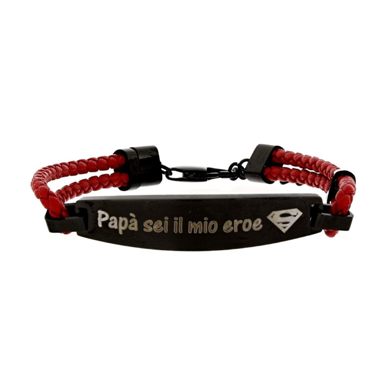BRACCIALE CM 19+3 PAPA' IN ACCIAIO MM 10