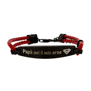 BRACCIALE CM 19+3 PAPA' IN ACCIAIO MM 10
