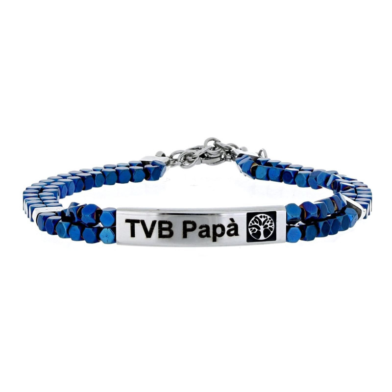 BRACCIALE CM 21+3 PAPA' IN ACCIAIO