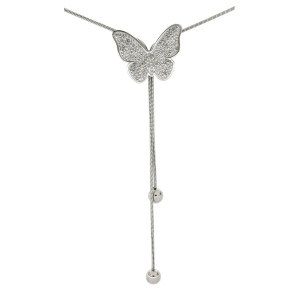 COLLANA IRIDE CON SALISCENDI CM 70 IN ACCIAIO MM 33