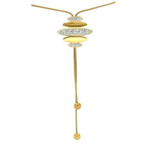 COLLANA IRIDE CON SALISCENDI CM 70 IN ACCIAIO MM 33