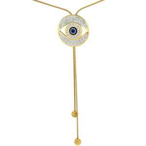 COLLANA IRIDE CON SALISCENDI CM 70 IN ACCIAIO MM 33