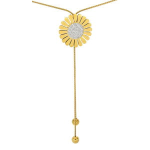 COLLANA IRIDE CON SALISCENDI CM 70 IN ACCIAIO MM 33