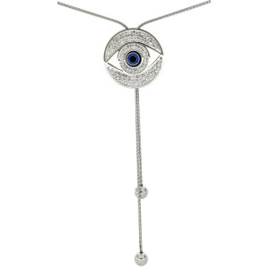 COLLANA IRIDE CON SALISCENDI CM 70 IN ACCIAIO MM 33