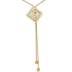 COLLANA IRIDE CON SALISCENDI CM 70 IN ACCIAIO MM 33