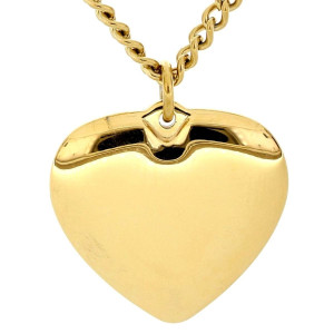 COLLANA ASTERIA CM 40+5 CON CUORE MM 30 ASTERIA IN ACCIAIO