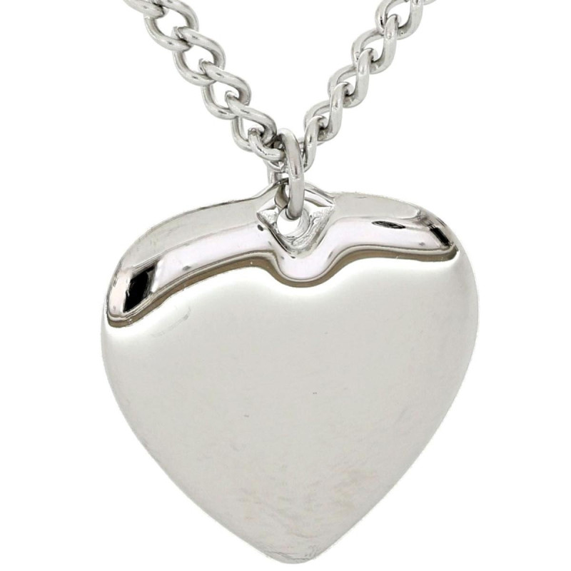 COLLANA ASTERIA CM 40+5 CON CUORE MM 30 ASTERIA IN ACCIAIO
