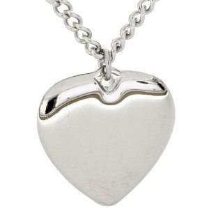 COLLANA ASTERIA CM 40+5 CON CUORE MM 30 ASTERIA IN ACCIAIO