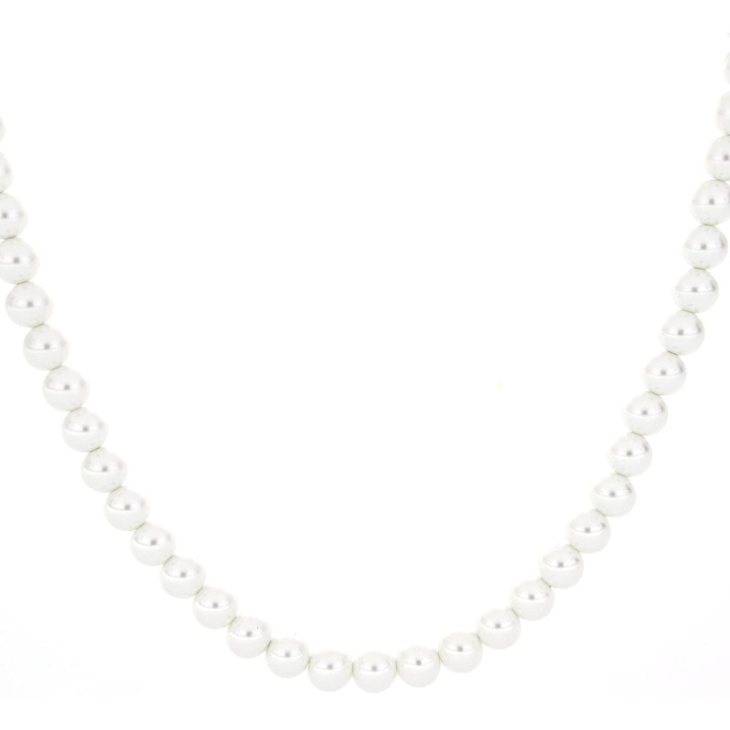 COLLANA CM 42+4 PERLA MM 8 IN ACCIAIO