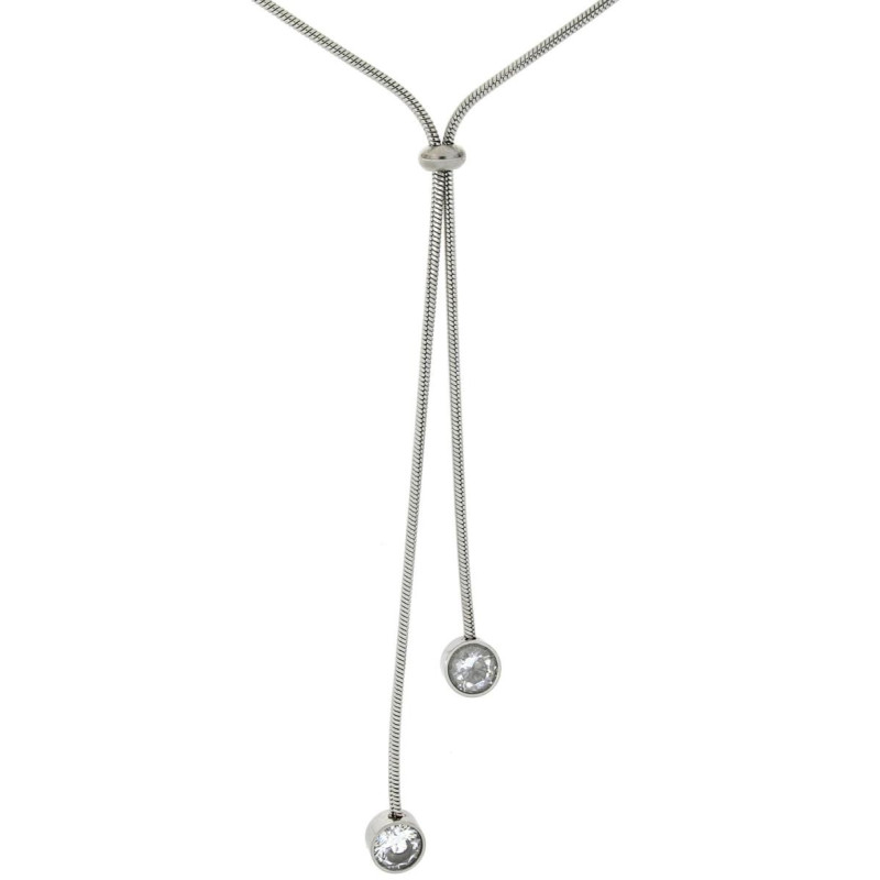 COLLANA IRIDE CON SALISCENDI CM 82 IN ACCIAIO MM 54