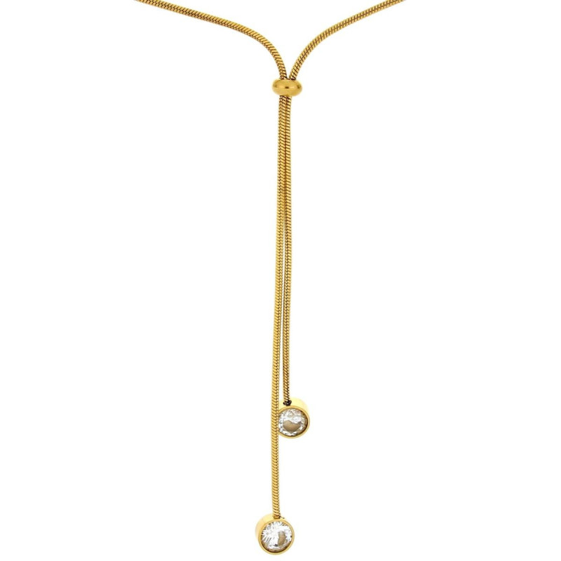 COLLANA IRIDE CON SALISCENDI CM 82 IN ACCIAIO MM 54