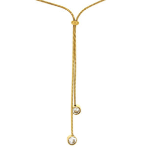 COLLANA IRIDE CON SALISCENDI CM 82 IN ACCIAIO MM 54